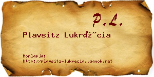 Plavsitz Lukrécia névjegykártya